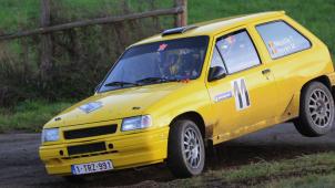 <p>Volle Attacke auf den Sieg: Thierry Neuville und Mathias Heyen.</p>