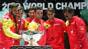 <p>Das spanische Davis-Cup-Team sicherte sich den Titel in Madrid.</p>