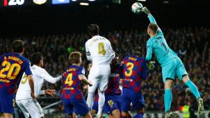 <p>Marc Andre Ter Stegen (rechts) hielt seinen Kasten sauber.</p>