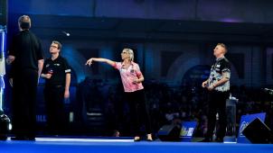 <p>Fallon Sherrock ist ausgeschieden.</p>