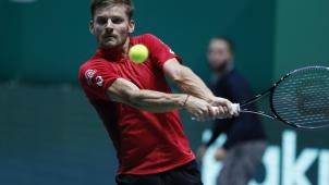 <p>David Goffin bei seinem letzten Auftritt für Belgien beim Daviscup-Finale in Madrid.</p>