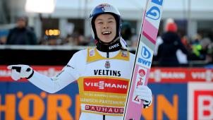 <p>Führt nach zwei Springen die Gesamtwertung an: Ryoyu Kobayashi aus Japan.</p>