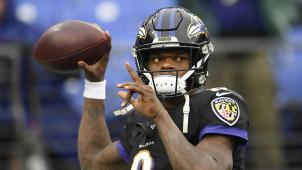 <p>Lamar Jackson von den Baltimore Ravens spielt eine starke Saison.</p>