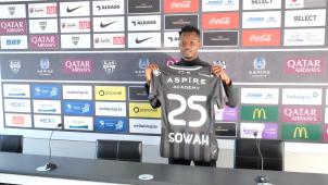 <p>Emmanuel Sowah trägt bei der AS Eupen das Trikot mit seiner Wunschnummer 25.</p>