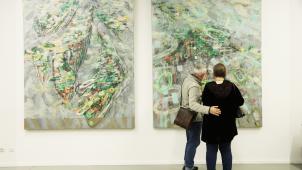 <p>Der Besucher sieht Flächen, die eine gewisse Luftigkeit und Ruhe ausstrahlen.</p>