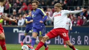 <p>Sebastiaan Bornauw (rechts) erzielten bereits sein viertes Tor für Köln.</p>