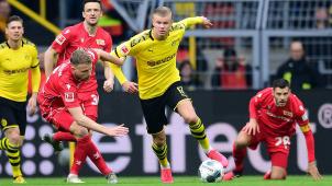 <p>Beeindruckte auch in seinem dritten Spiel für Dortmund: Erling Haaland</p>