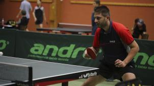 <p>Ivo Miribung (C0/TTC Raeren) trug dem 9:7-Sieg gegen Tabellenführer Renaissance vier Punkte bei.</p>