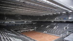 <p>Der Court Philippe-Chatrier hat endlich ein Dach.</p>