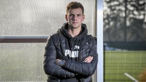 <p>Ortwin De Wolf folgte im Sommer 2019 auf Hendrik Van Crombrugge im Tor der AS Eupen.</p>