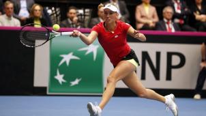 <p>Elise Mertens brachte Belgien mit 1:0 in Führung.</p>