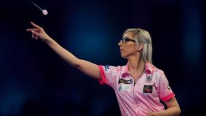 <p>Fallon Sherrock in Aktion</p>