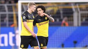 <p>Torschütze Erling Haaland (l.) und der erneut starke Axel Witsel waren mit Dortmund erfolgreich.</p>