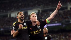 <p>Kevin De Bruyne (r.) glänzte am Mittwochabend gegen Real Madrid.</p>
