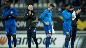 <p>Alessio Castro Montes (Mitte) und Gent scheiterten gegen Rom.</p>