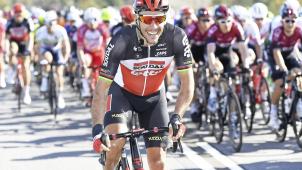 <p>Trotz seiner 37 Jahre ist Exweltmeister Philippe Gilbert noch immer mit sehr großer Freude bei der Sache.</p>