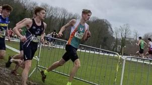 <p>Niclas Holper (rechts) zeigte sich mit seinem Lauf zufrieden.</p>