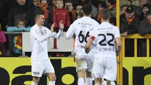 <p>Smail Prevljak (l.) traf für Eupen.</p>