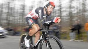 <p>Thomas De Gendt lieferte ein starkes Zeitfahren ab.</p>