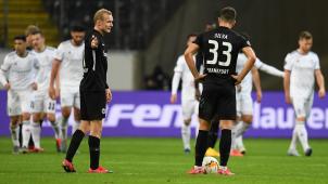 <p>Fußball-Bundesligist Eintracht Frankfurt steht in der Europa League vor dem Aus.</p>