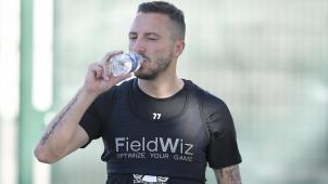 <p>Darf noch ab und zu mit Mitspieler Smail Prevljak zum Waldlauf: Danijel Milicevic.</p>