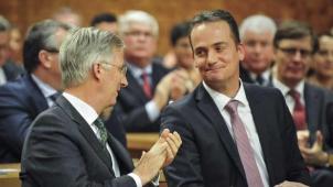 <p>König Philippe mit Gespräch mit Ministerpräsident Oliver Paasch</p>