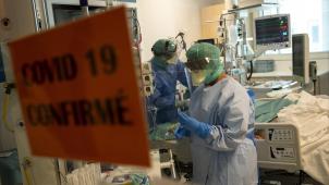 <p>Intensivstation für Covid-19-Patienten in einem Lütticher Krankenhaus.</p>