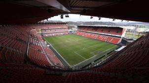 <p>Blick in das Stade Maurice Dufrasne.</p>
