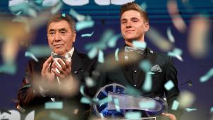 <p>Eddy Merckx mit Ausnahmetalent Remco Evenepoel</p>