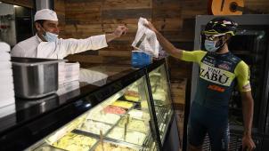 <p>Radprofi Umberto Marengo holt die Ware, die er ausliefert, selbst in den Geschäften ab.</p>