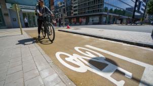 <p>In Corona-Zeiten erhalten Radfahrer in Brüssel mehr Platz.</p>