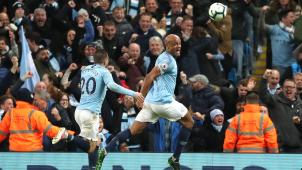 <p>Vincent Kompany (r.) erzielte den entscheidenden Treffer.</p>