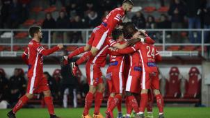 <p>Mouscron hat wieder allen Grund zum Jubeln.</p>