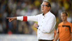 <p>Georges Leekens 2016 im Einsatz als Coach von Lokeren</p>