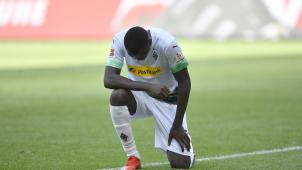 <p>Thuram sank nach seinem Treffer wie der frühere NFL-Star-Quarterback Colin Kaepernick auf ein Knie.</p>