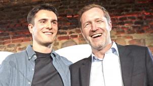 <p>Conner Rousseau (l.) und Paul Magnette</p>