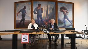 <p>Die Spitze der FGTB: der neue Vorsitzende Thierry Bodson (r) und Generalsekretärin Miranda Ulens</p>