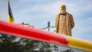 <p>Straßennamen, Büsten, Statuen: In zahlreichen Gemeinden (Bild: Leopold-II.-Standbild in Namur) gibt es Bezüge zur kolonialen Vergangenheit Belgiens.</p>