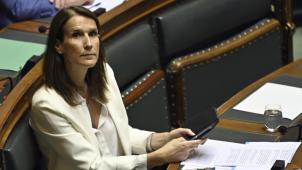 <p>Premierministerin Sophie Wilmès verteidigte ihr Krisenmanagement in der Kammer.</p>