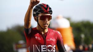 <p>Egan Bernal strebt auch 2020 den Tour-Gesamtsieg an.</p>