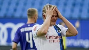 <p>Der HSV (Joel Pohjanpalo) will auf keinen Fall noch ein Jahr in der 2. Liga bleiben.</p>