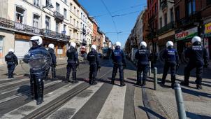 <p>Mit einem Großaufgebot an Beamten war die Polizei in Anderlecht zur Stelle.</p>