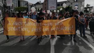 <p>Frauenverbände bei einem Protestmarsch im September 2018.</p>