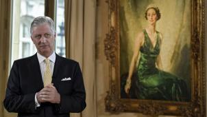<p>König Philippe bei seiner Rede zum Nationalfeiertag.</p>