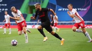 <p>Eine gute Leistung von Nationalspieler Yannick Carrasco reichte Atletico Madrid nicht, um sich im Viertelfinale gegen RB Leipzig durchzusetzen.</p>