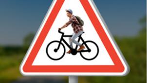 <p>Mit solchen Bildern wird im Rahmen der neuen Verkehrskampagne geworben.</p>