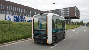 <p>Wurde am Mittwoch der Presse vorgestellt: der Elektrobus „Olli“.</p>