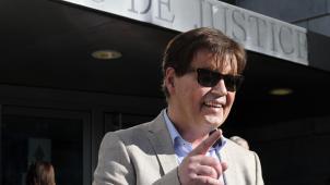 <p>Bernard Wesphael nach einem Gerichtstermin in Lüttich.</p>