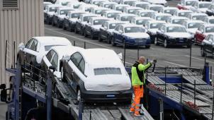 <p>Am schwersten erwischte es die Exporte des Automobilsektors. Bei Volvo in Gent und Audi in Brüssel (Bild) liefen weniger Autos vom Band.</p>