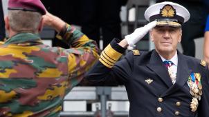 <p>Seit Juli Oberbefehlshaber der belgischen Armee: Admiral Michel Hofman.</p>